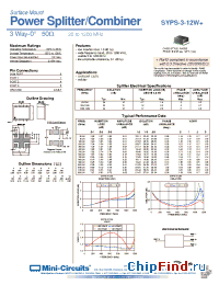 Datasheet SYPS-3-12W+ производства Mini-Circuits